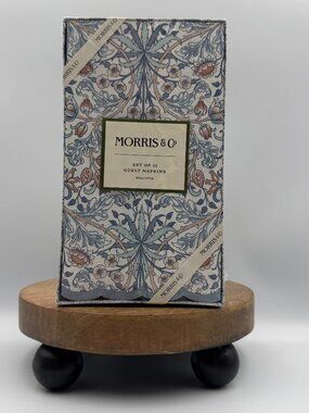 William Morris & Co Hyacinth Blue/Gray Paper Guest Napkins Towels Set Of 32 NIB